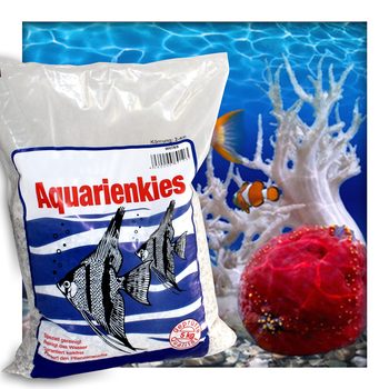 Aquariensand Aquariumsand Bodengrund 2-4 mm Aquarienkies hochrein Naturweiss 5 kg ( 1x 5 kg Sack )