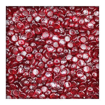 500g Glasnuggets Glassteine Muggelsteine Mosaiksteine Tischdeko 17-19 mm Rubinrot