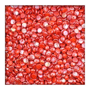 500 g opake Glasnuggets Glassteine Muggelsteine Mosaiksteine 17-19 mm Rot