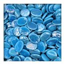 Opake Glasnuggets Glassteine Muggelsteine Mosaiksteine Seeblau 25/40 500 g