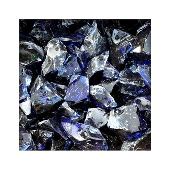 Glasbrocken Glasbruch Glassteine Glas Gabione 30-60 mm Dark Blue 980 Big Bag