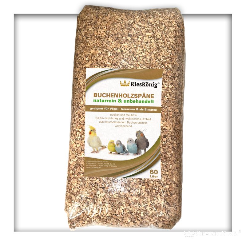 60 Liter Deluxe Tierstreu Aus Buchenholz-Granulat – Staubfrei, Geruchsbindend Für Vögel, Nager & Reptilien