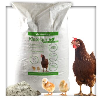 Kieselgur Natur 20 kg Kieselerde als Pulver für Hühner, Wachteln & Geflügel