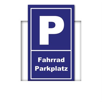 Hinweisschild - P Fahrradparkplatz